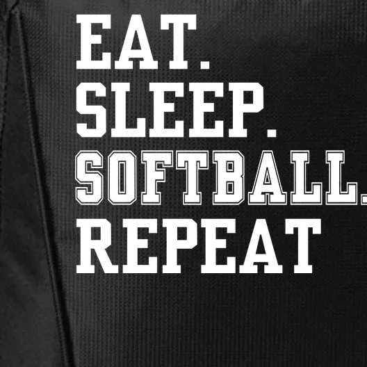 Eat Sleep Softball Repeat City Backpack