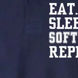 Eat Sleep Softball Repeat Softstyle Adult Sport Polo