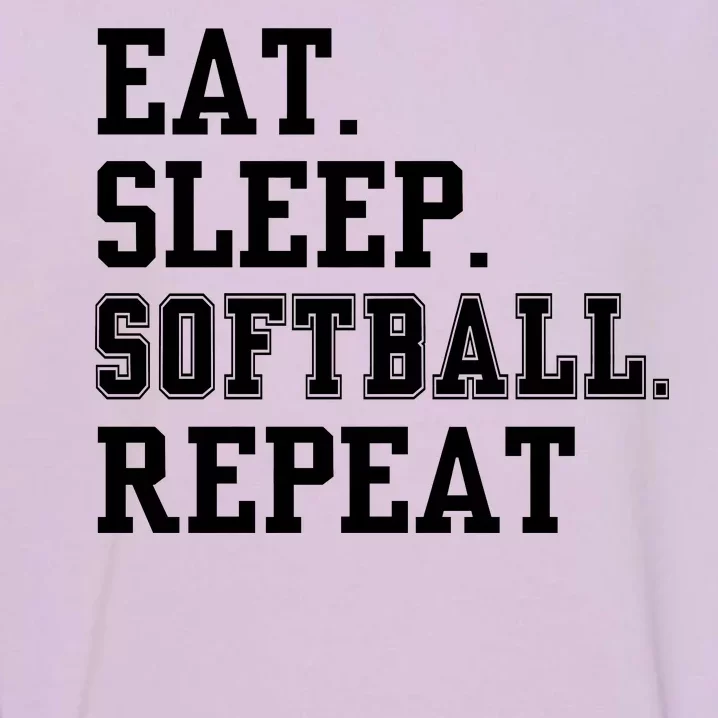 Eat Sleep Softball Repeat Garment-Dyed Sweatshirt