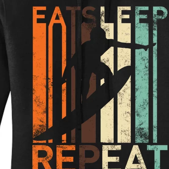 Eat Sleep Surf Repeat Women's Pullover Hoodie