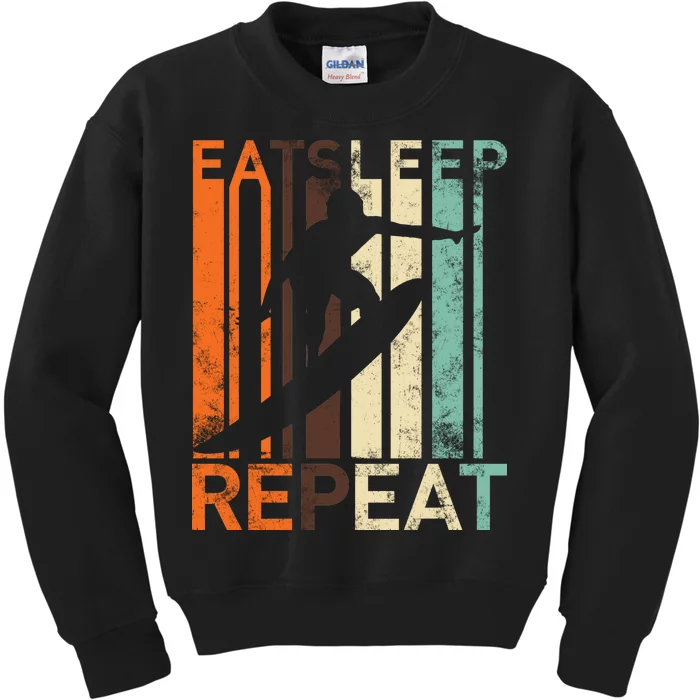 Eat Sleep Surf Repeat Kids Sweatshirt