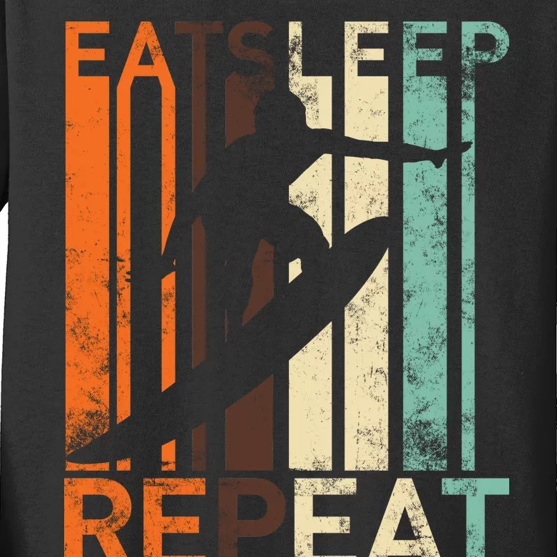 Eat Sleep Surf Repeat Kids Long Sleeve Shirt