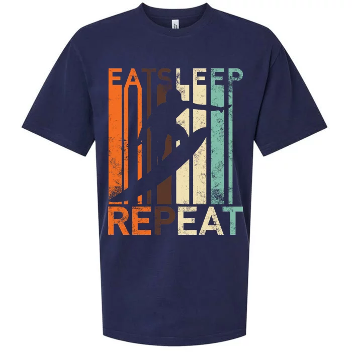 Eat Sleep Surf Repeat Sueded Cloud Jersey T-Shirt