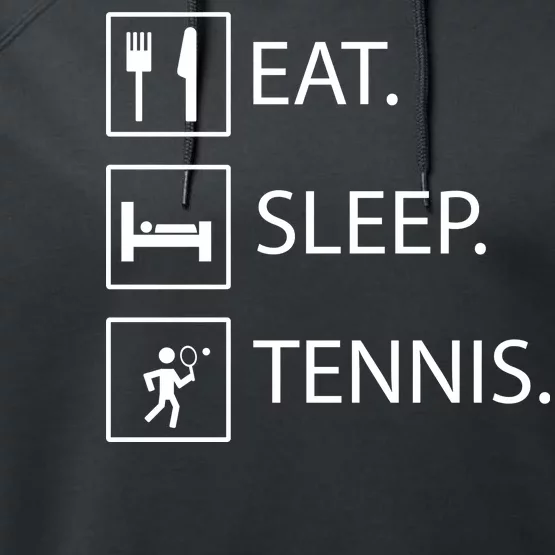 Eat Sleep Tennis Performance Fleece Hoodie