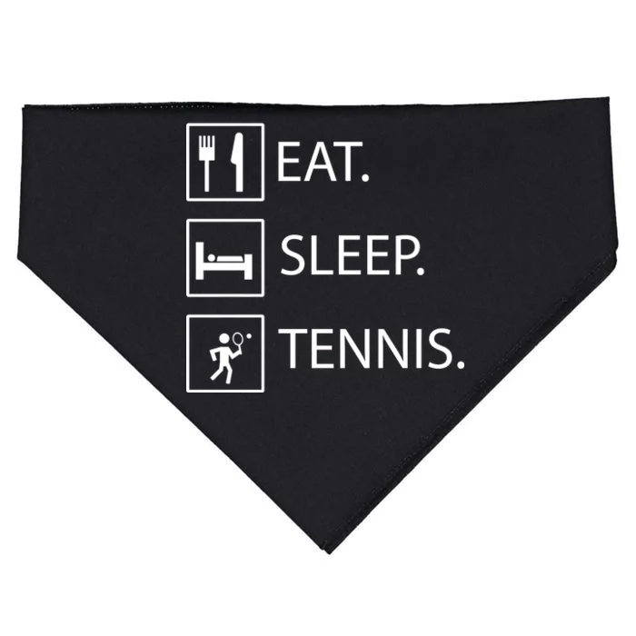 Eat Sleep Tennis USA-Made Doggie Bandana