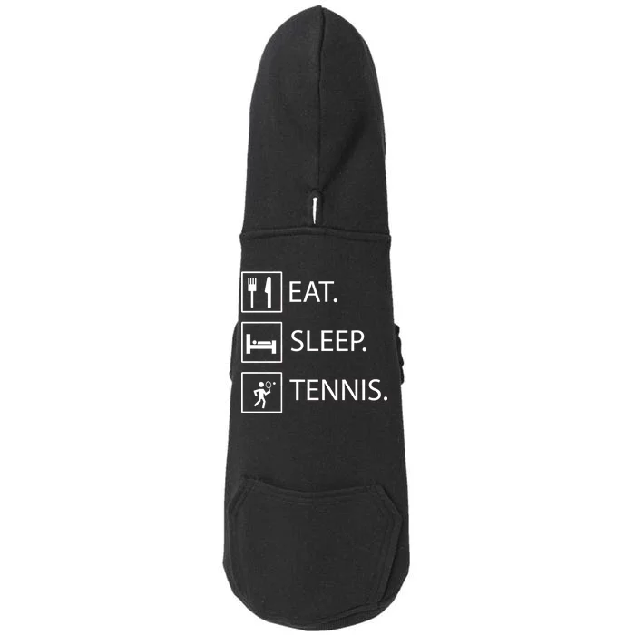 Eat Sleep Tennis Doggie 3-End Fleece Hoodie