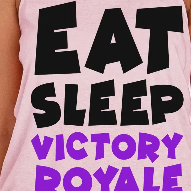 Eat Sleep Victory Royale Repeat Women's Knotted Racerback Tank