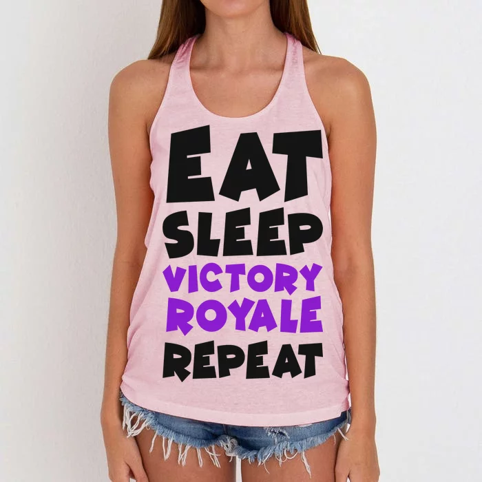 Eat Sleep Victory Royale Repeat Women's Knotted Racerback Tank