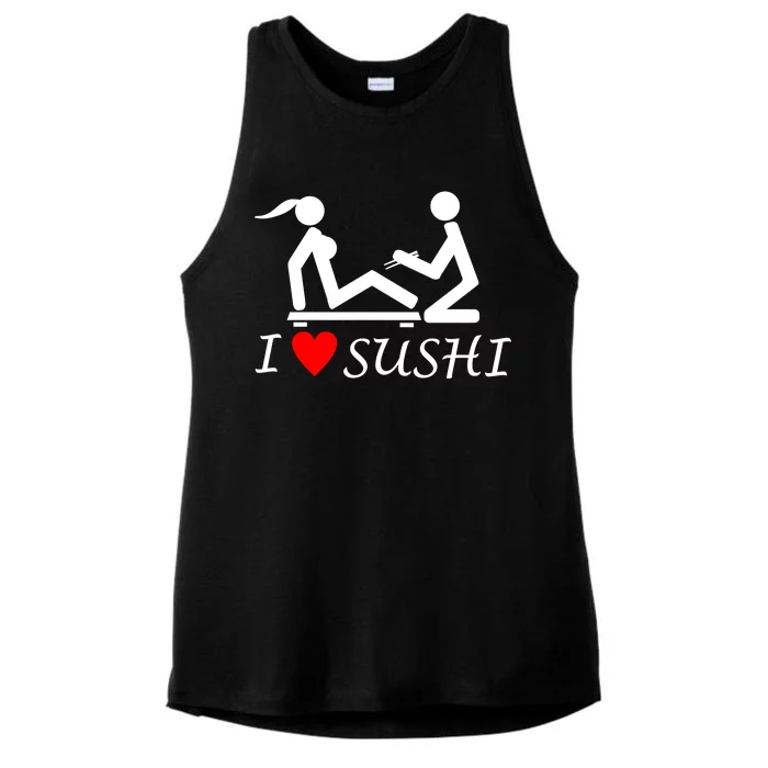 Eat Sushi Ladies Tri-Blend Wicking Tank