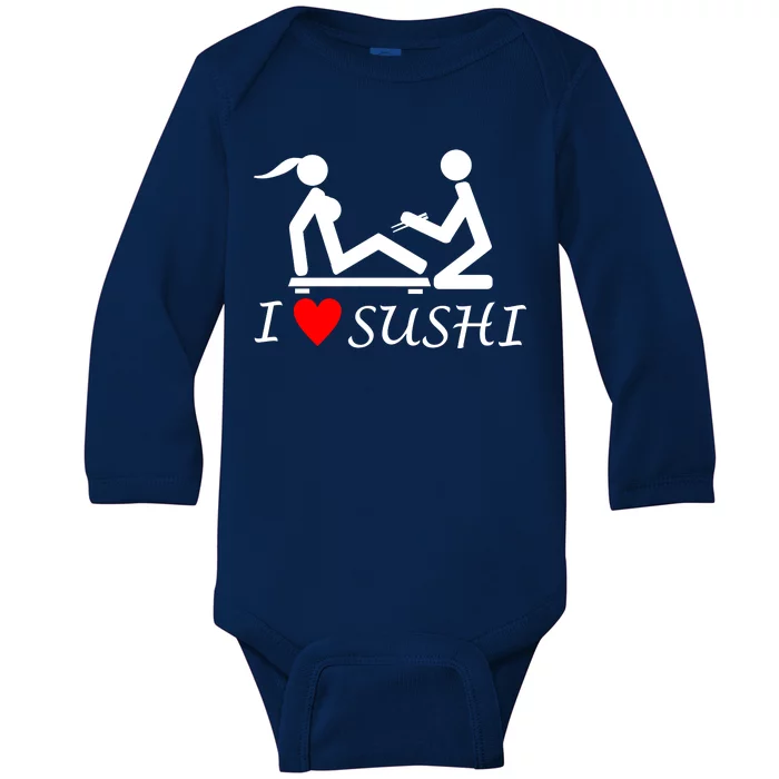 Eat Sushi Baby Long Sleeve Bodysuit