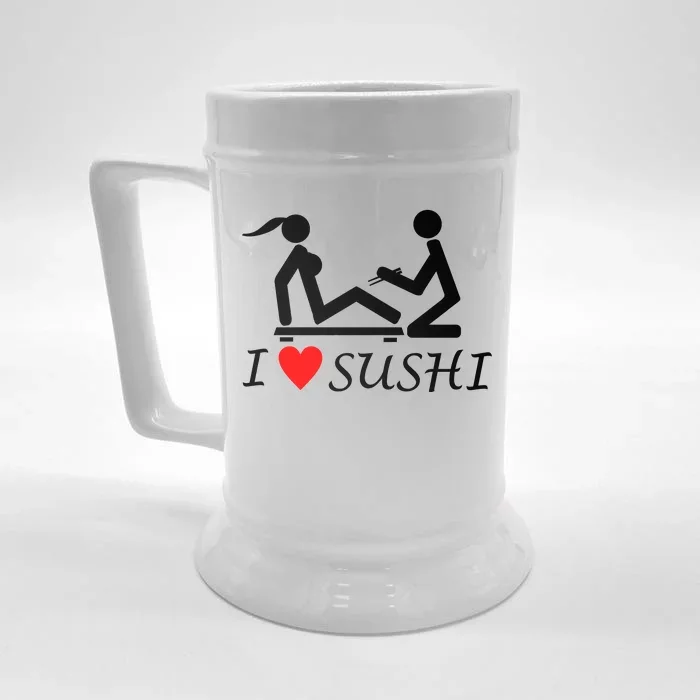 Eat Sushi Front & Back Beer Stein