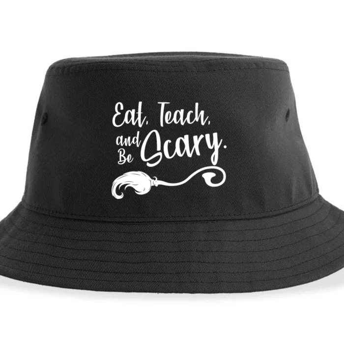 Eat Teach And Be Scary Sustainable Bucket Hat