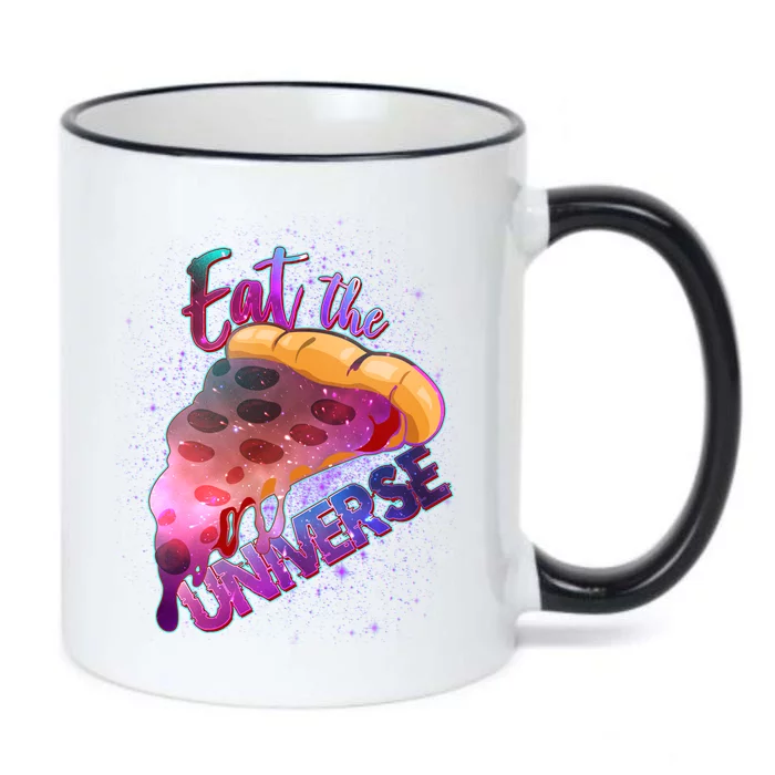 Eat the Universe Galaxy Pizza Black Color Changing Mug