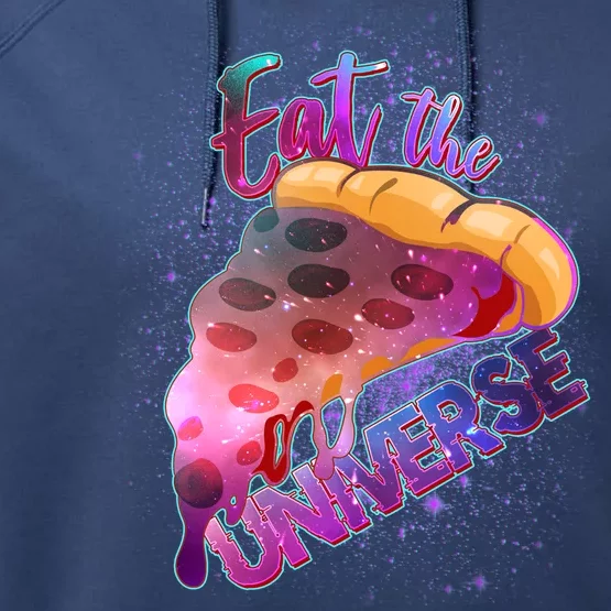 Eat the Universe Galaxy Pizza Performance Fleece Hoodie