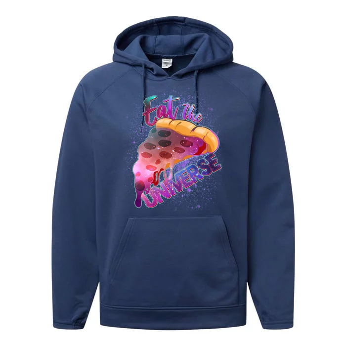 Eat the Universe Galaxy Pizza Performance Fleece Hoodie