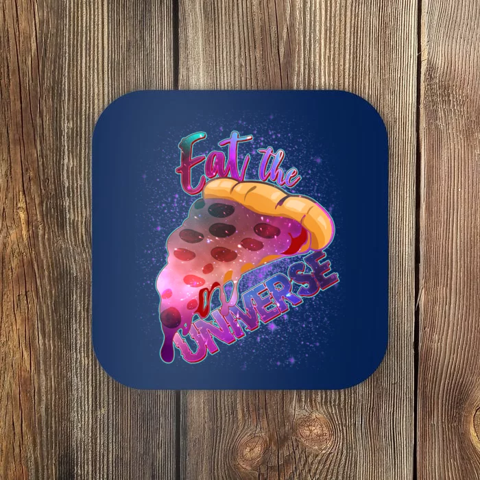 Eat the Universe Galaxy Pizza Coaster