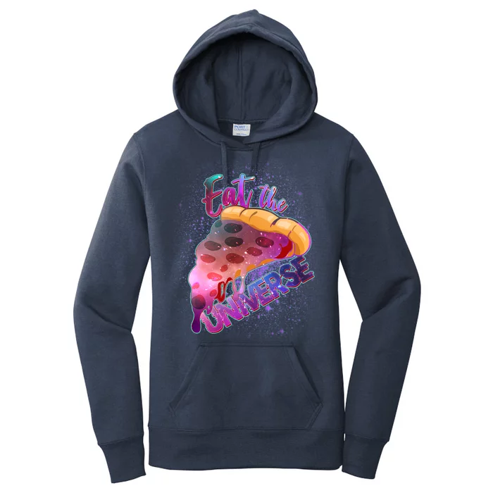 Eat the Universe Galaxy Pizza Women's Pullover Hoodie