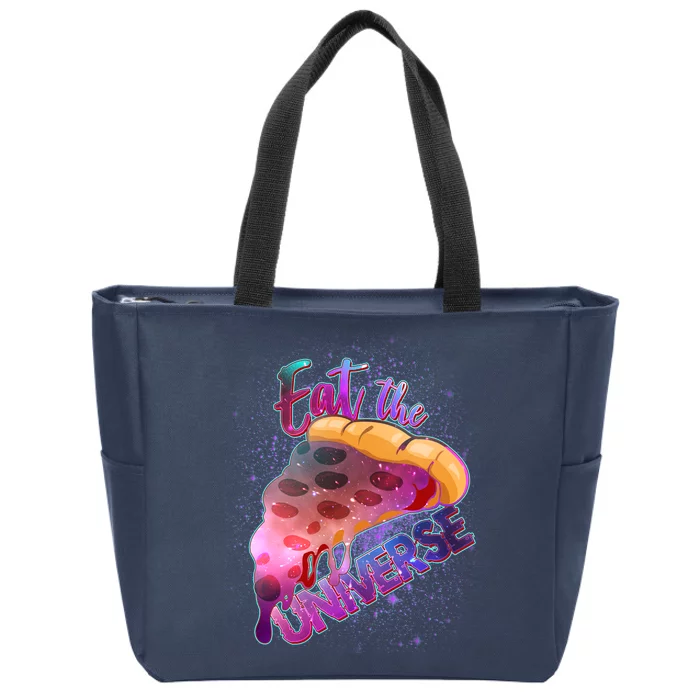 Eat the Universe Galaxy Pizza Zip Tote Bag