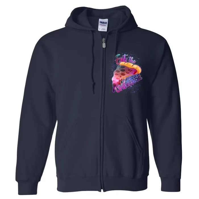 Eat the Universe Galaxy Pizza Full Zip Hoodie