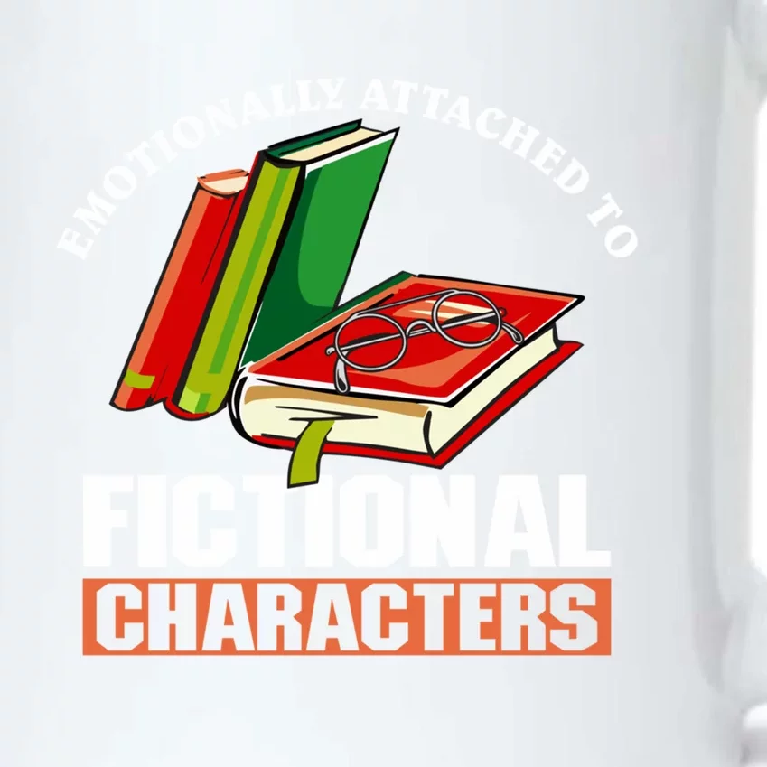 Emotionally Attached To Fictional Characters Book Lover Gift Black Color Changing Mug