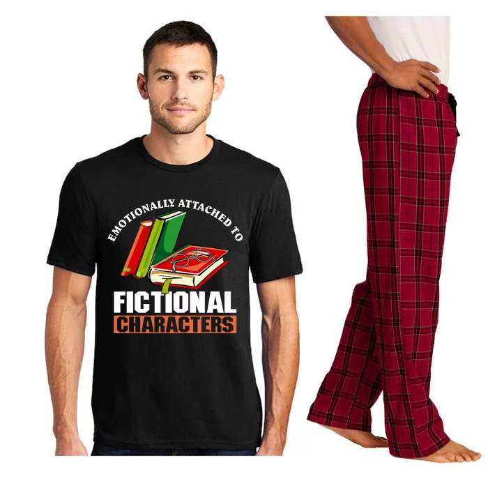 Emotionally Attached To Fictional Characters Book Lover Gift Pajama Set