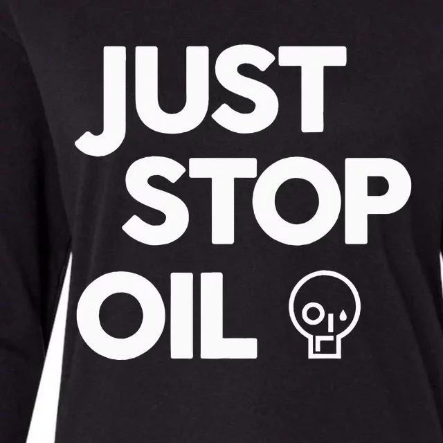 Environmental Activism Take a Stand Against Oil Womens Cotton Relaxed Long Sleeve T-Shirt