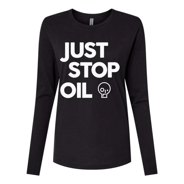 Environmental Activism Take a Stand Against Oil Womens Cotton Relaxed Long Sleeve T-Shirt