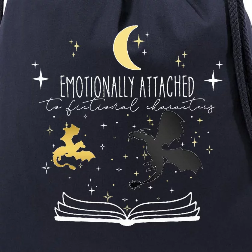 Emotionally Attached To Fictional Characters Drawstring Bag