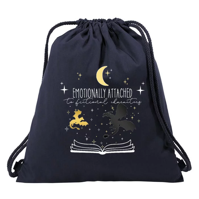 Emotionally Attached To Fictional Characters Drawstring Bag