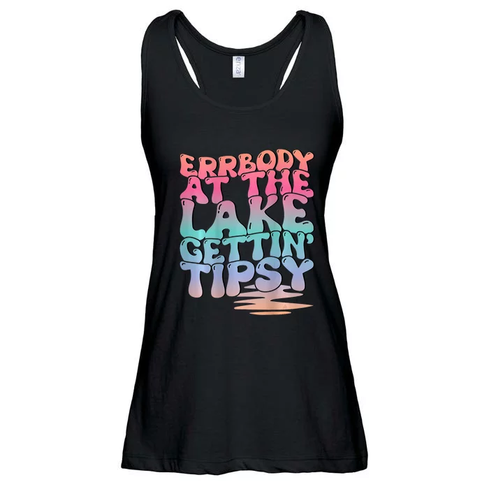 Errbody At The Lake Gettin Tipsy Lake Life Summer Trendy Ladies Essential Flowy Tank