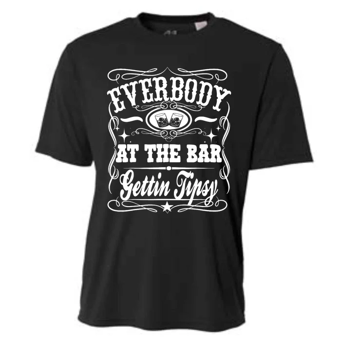 Everybody At The Bar Gettin Tipsy Whiskey Cooling Performance Crew T-Shirt