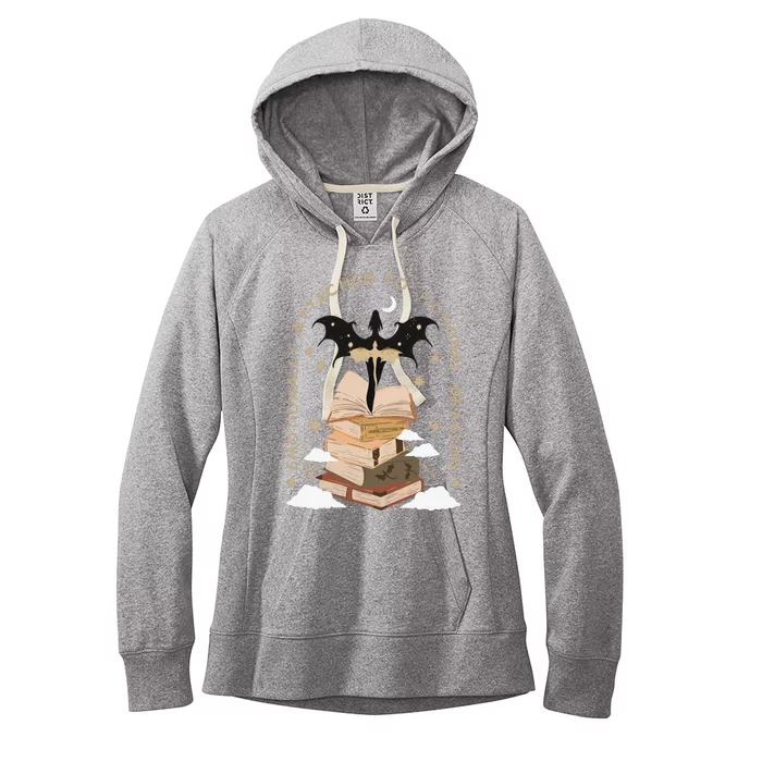 Emotionally Attached To Fictional Dragons Bookish Women's Fleece Hoodie