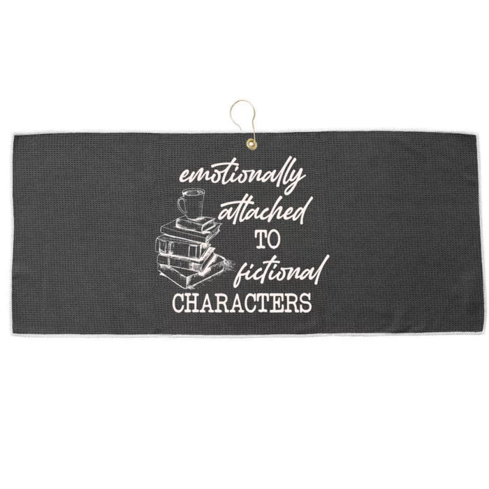 Emotionally Attached To Fictional Characters Funny Large Microfiber Waffle Golf Towel