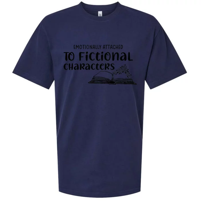 Emotionally Attached To Fictional Characters Book Lover Sueded Cloud Jersey T-Shirt