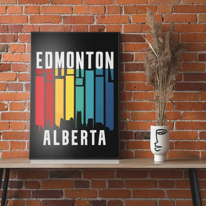 Edmonton Alberta Travel Vacation I Love Canada Poster