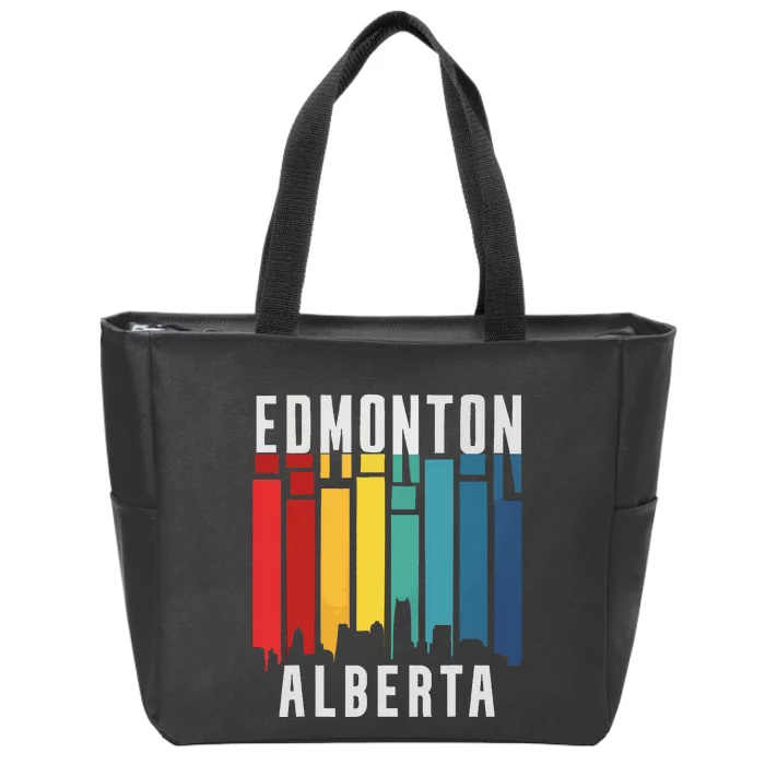 Edmonton Alberta Travel Vacation I Love Canada Zip Tote Bag