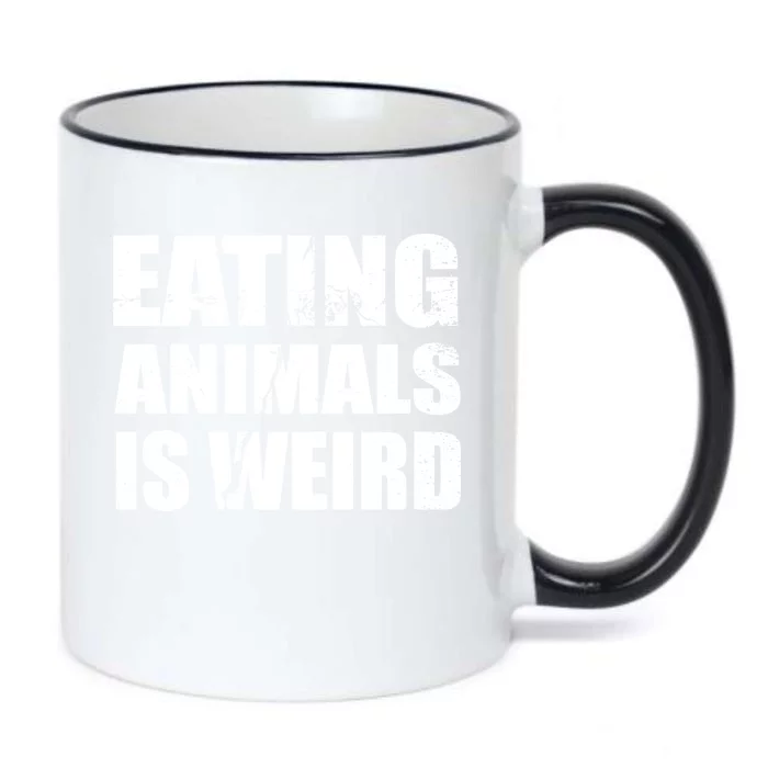 Eating Animals Is Weird Black Color Changing Mug