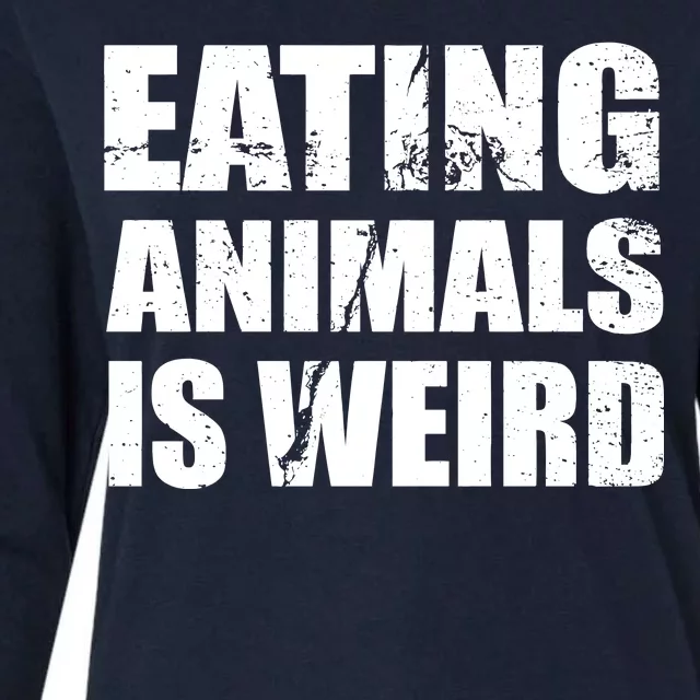 Eating Animals Is Weird Womens Cotton Relaxed Long Sleeve T-Shirt