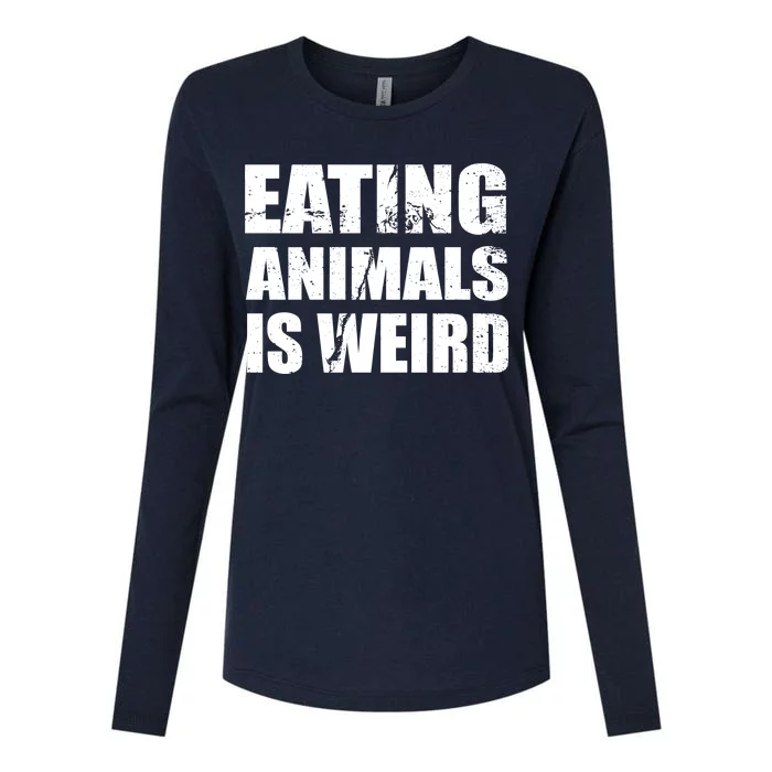 Eating Animals Is Weird Womens Cotton Relaxed Long Sleeve T-Shirt