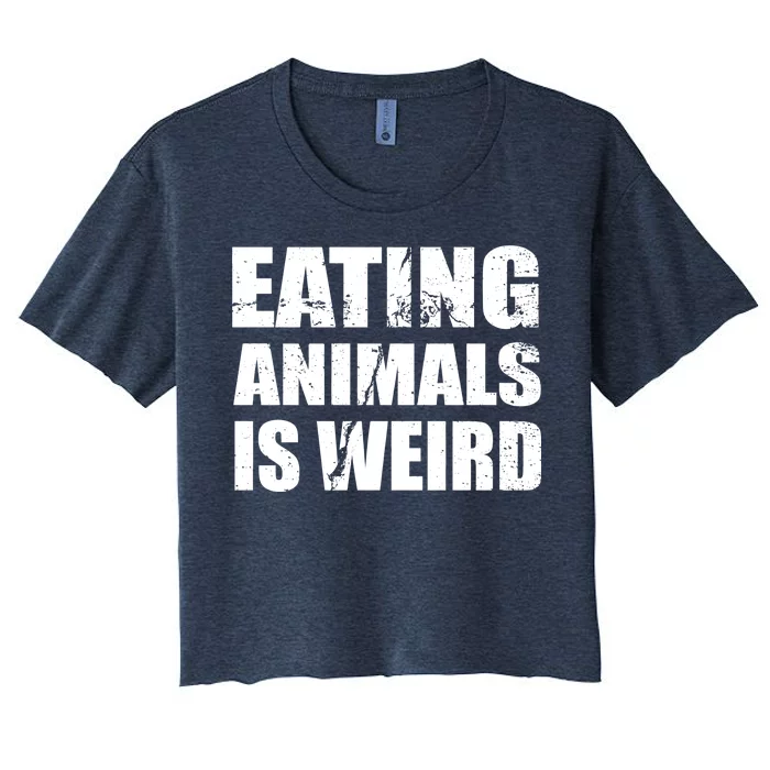 Eating Animals Is Weird Women's Crop Top Tee