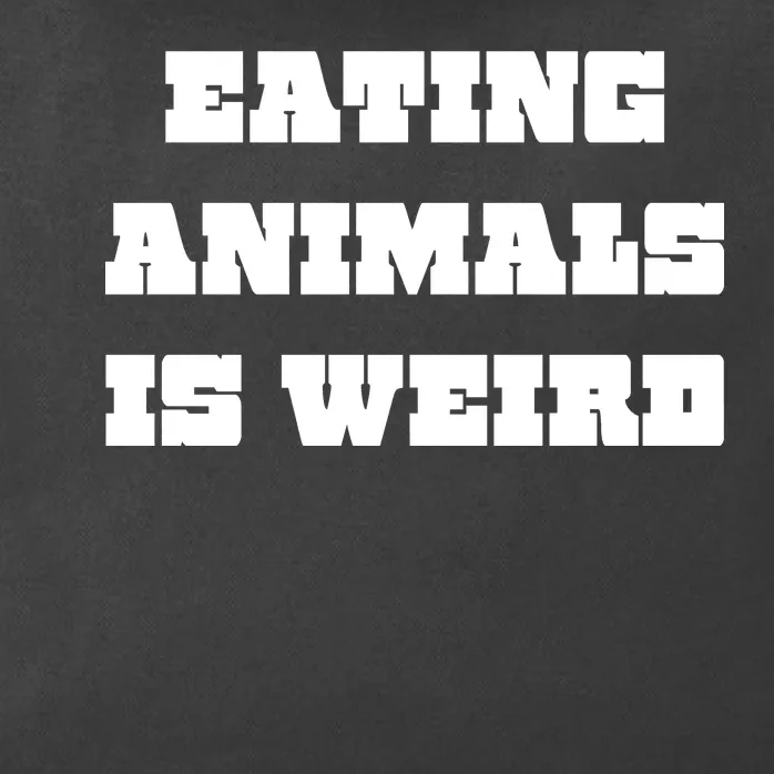 Eating Animals Is Weird Vegan Vegetarian Funny Parody Zip Tote Bag