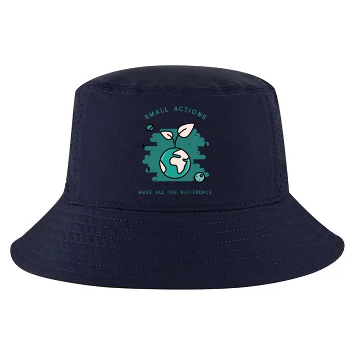 Earth And Wildlife Preservation Plant Design Global Warming Cool Comfort Performance Bucket Hat