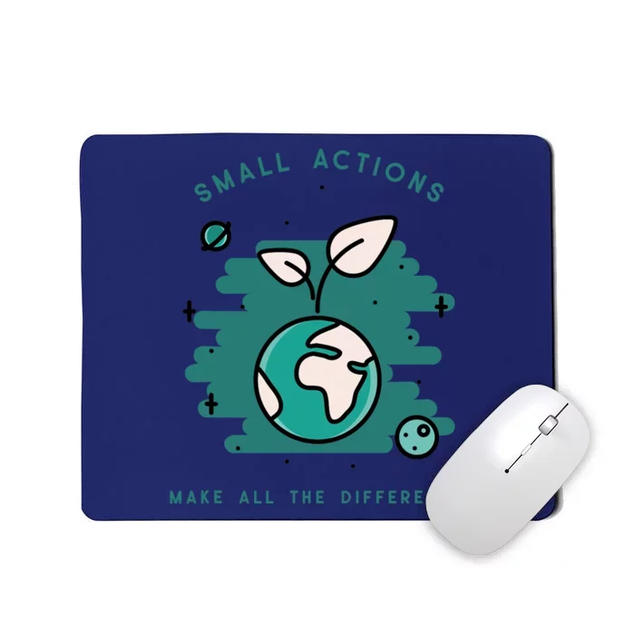 Earth And Wildlife Preservation Plant Design Global Warming Mousepad