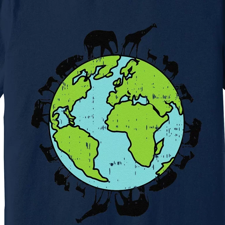 Earth Animals Wildlife Conservation Environ Talist Gift Premium T-Shirt