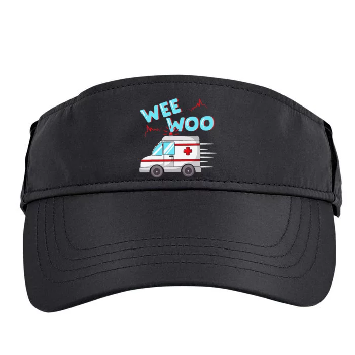 Ems Ambulance Wee Woo Paramedic Emt Gift Boo Boo Bus Adult Drive Performance Visor