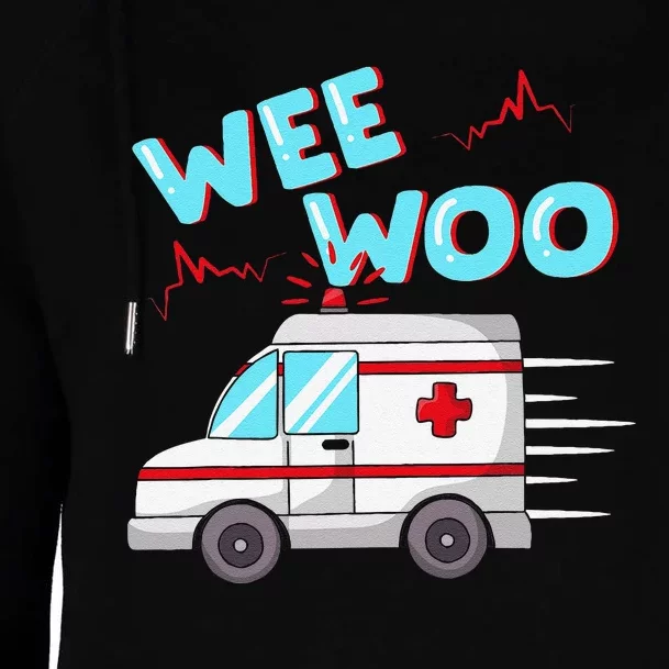 Ems Ambulance Wee Woo Paramedic Emt Gift Boo Boo Bus Womens Funnel Neck Pullover Hood