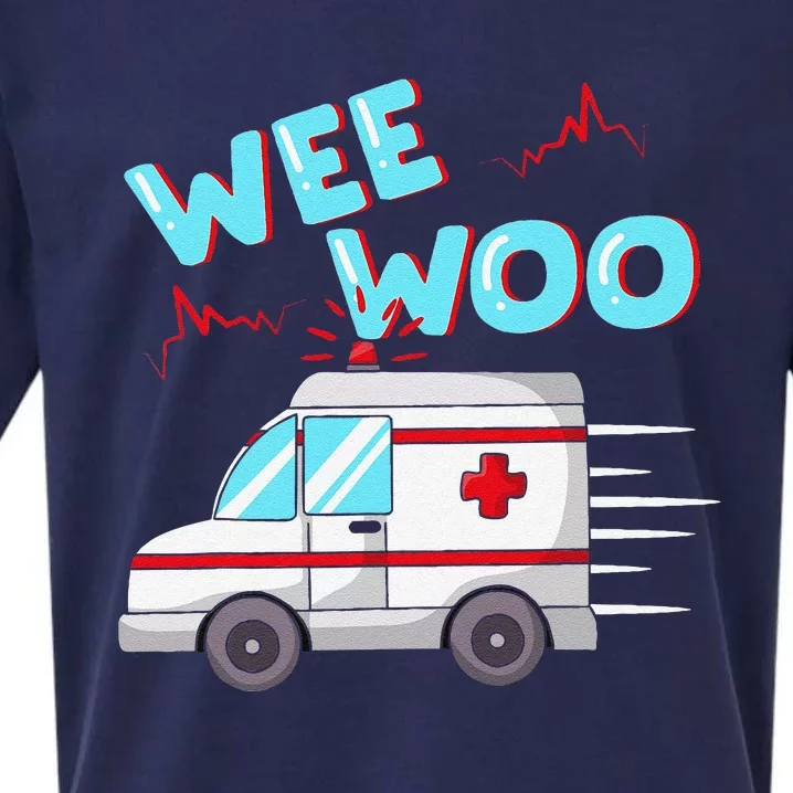 Ems Ambulance Wee Woo Paramedic Emt Gift Boo Boo Bus Sueded Cloud Jersey T-Shirt