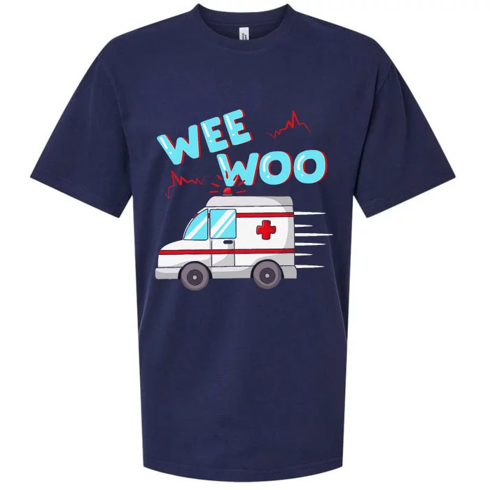 Ems Ambulance Wee Woo Paramedic Emt Gift Boo Boo Bus Sueded Cloud Jersey T-Shirt