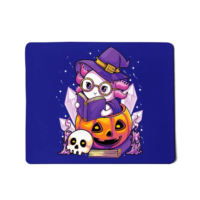 Enchanting Axolotl Witchcraft Halloween Pastel Goth Mousepad