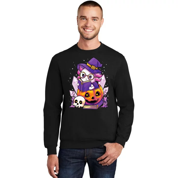 Enchanting Axolotl Witchcraft Halloween Pastel Goth Tall Sweatshirt